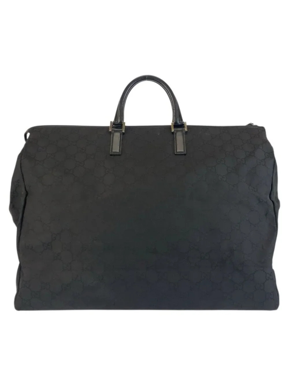 Gucci GG Pattern Black Nylon Boston